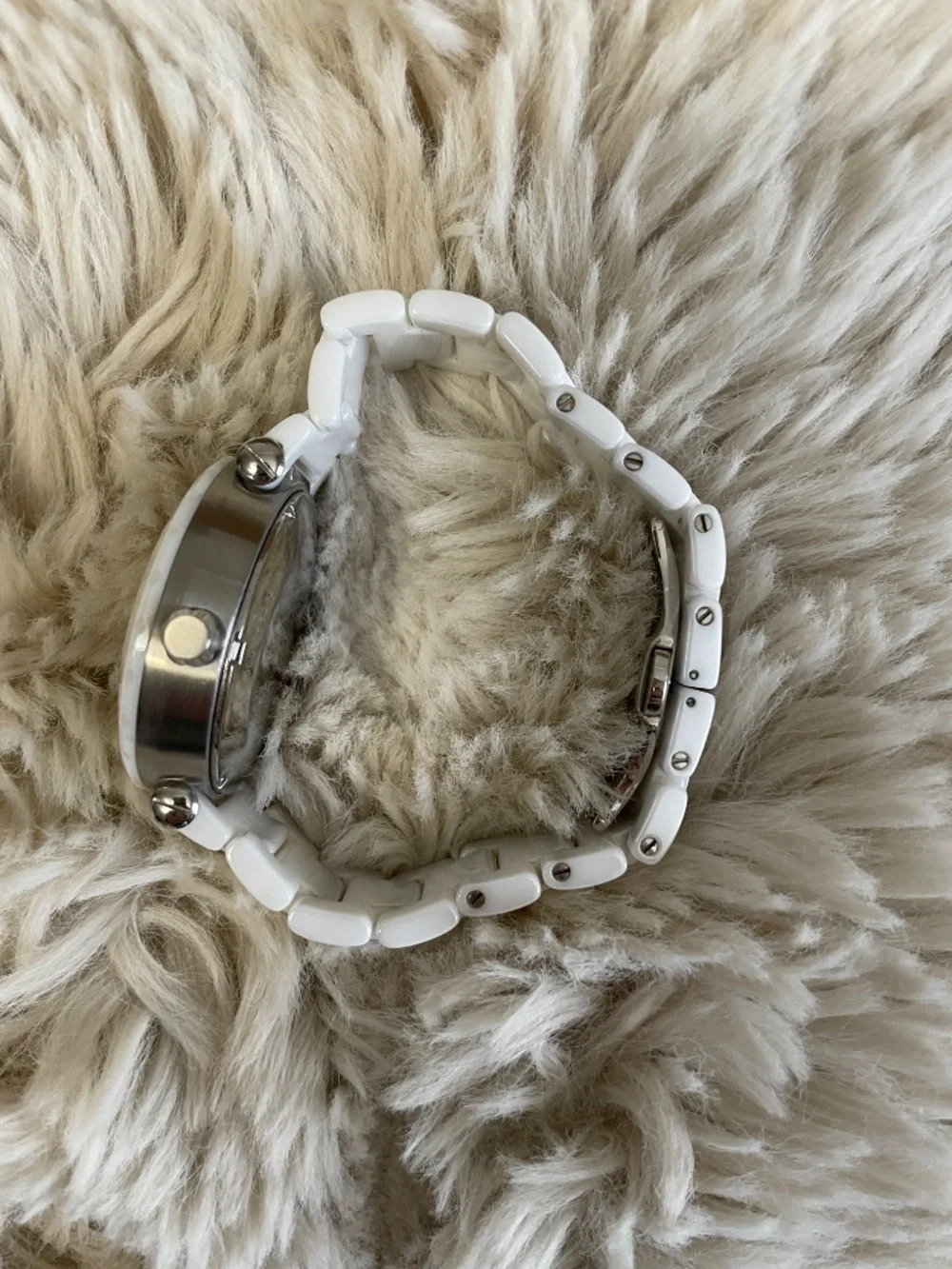 Fossil White Ceramic Mother of Pearl Ladies Watch